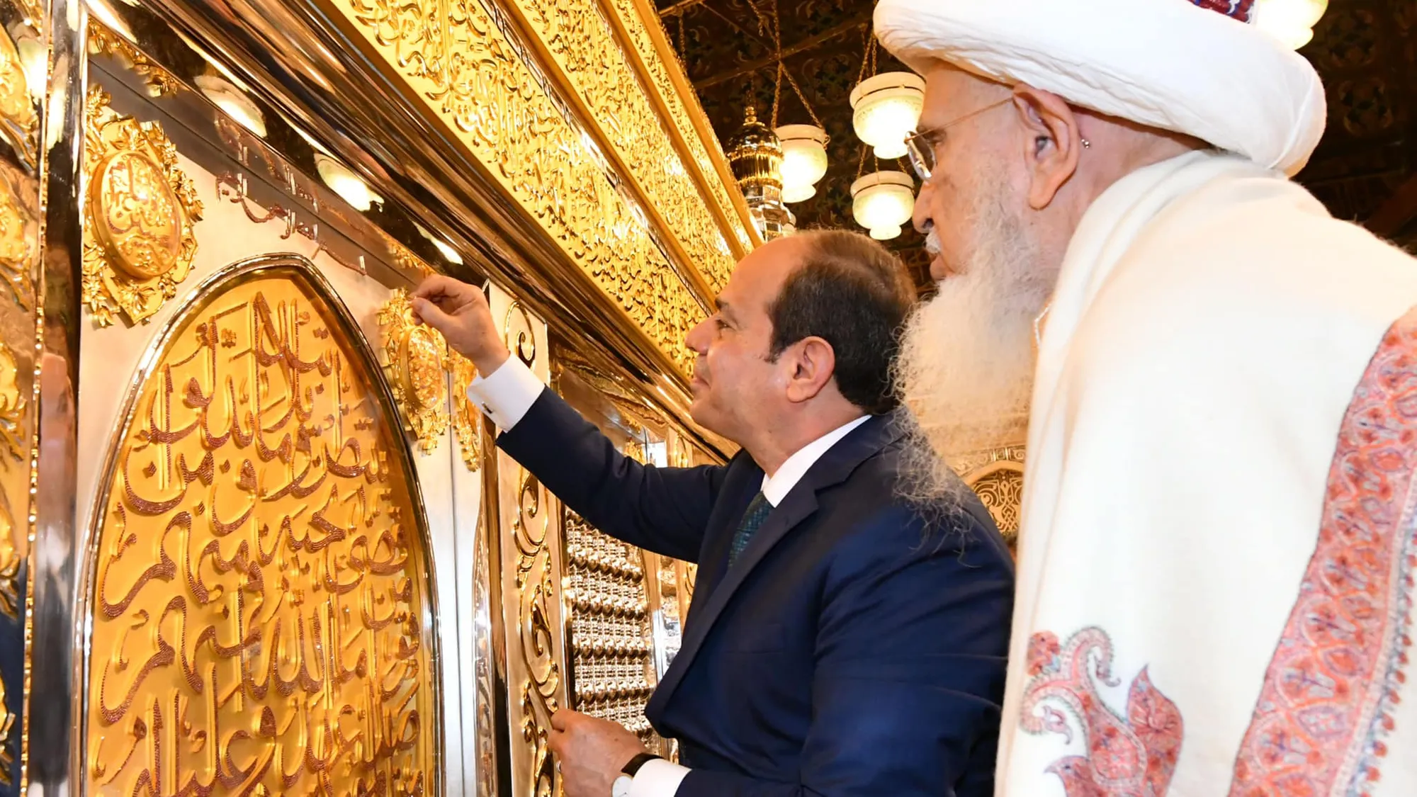 President El-Sisi inaugurates Imam Al-Hussein Mosque After Major Renovation